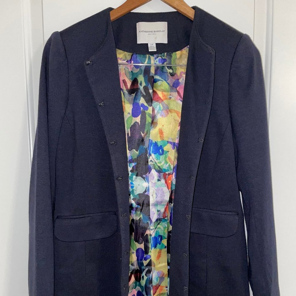 Blue Dress-length Jacket